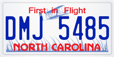 NC license plate DMJ5485
