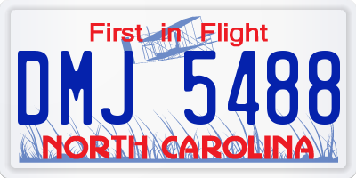NC license plate DMJ5488