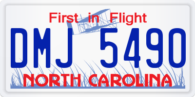 NC license plate DMJ5490