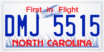 NC license plate DMJ5515