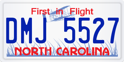 NC license plate DMJ5527