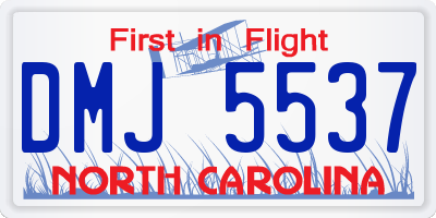NC license plate DMJ5537