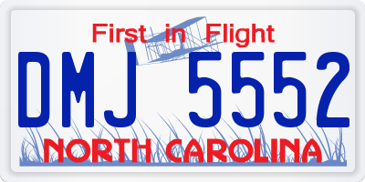 NC license plate DMJ5552