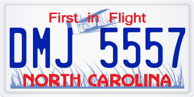 NC license plate DMJ5557