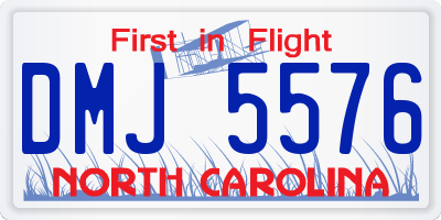 NC license plate DMJ5576