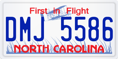 NC license plate DMJ5586
