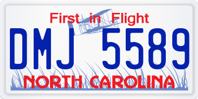 NC license plate DMJ5589