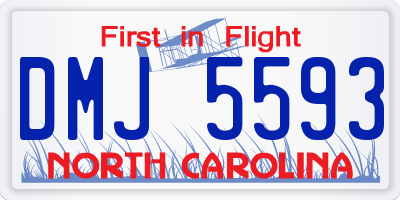 NC license plate DMJ5593
