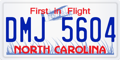 NC license plate DMJ5604