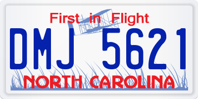 NC license plate DMJ5621