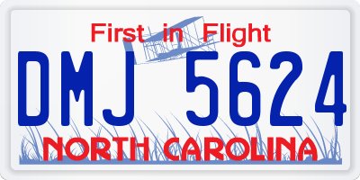 NC license plate DMJ5624