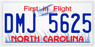 NC license plate DMJ5625