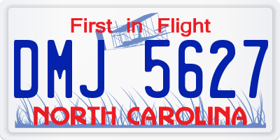 NC license plate DMJ5627