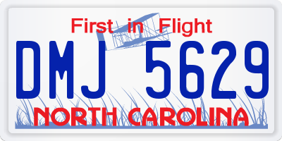 NC license plate DMJ5629