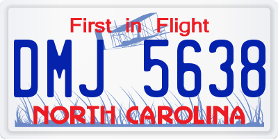 NC license plate DMJ5638