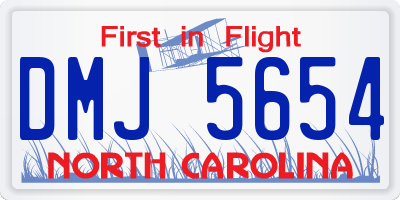 NC license plate DMJ5654