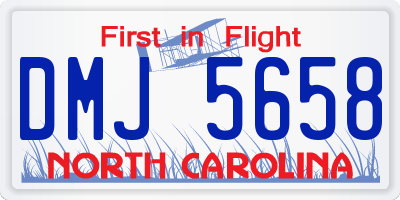 NC license plate DMJ5658