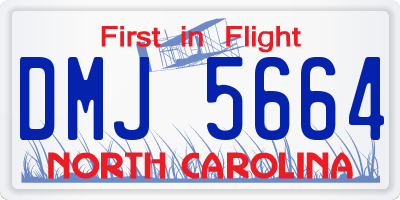 NC license plate DMJ5664