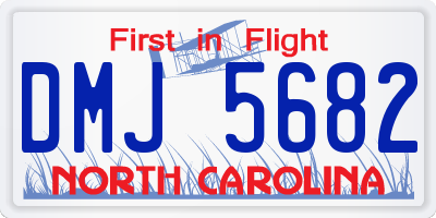 NC license plate DMJ5682