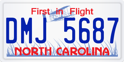 NC license plate DMJ5687
