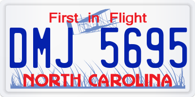 NC license plate DMJ5695
