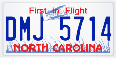 NC license plate DMJ5714