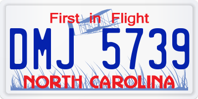 NC license plate DMJ5739