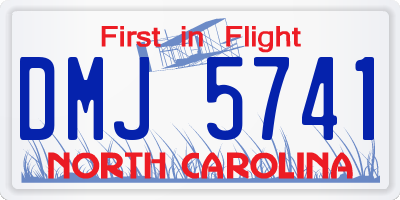 NC license plate DMJ5741