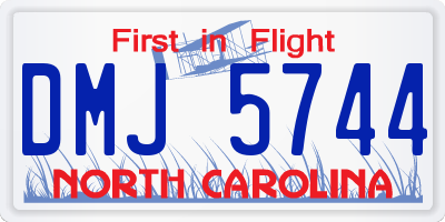 NC license plate DMJ5744