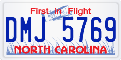 NC license plate DMJ5769