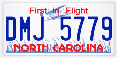 NC license plate DMJ5779