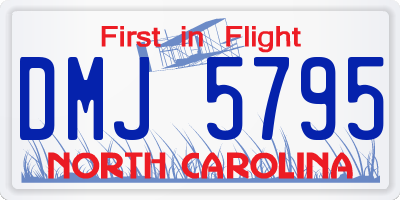 NC license plate DMJ5795
