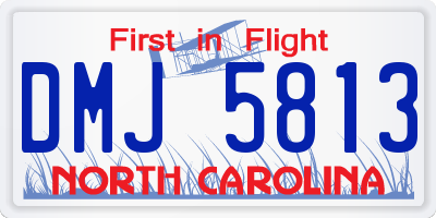 NC license plate DMJ5813