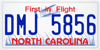 NC license plate DMJ5856