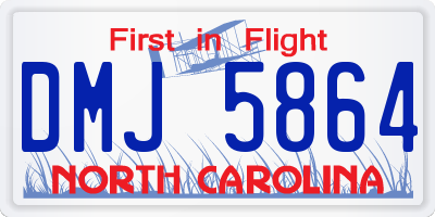 NC license plate DMJ5864