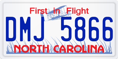 NC license plate DMJ5866