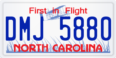 NC license plate DMJ5880