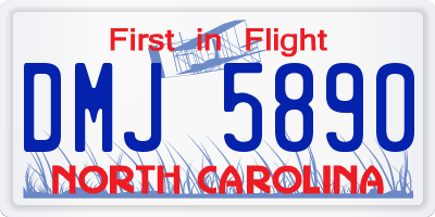 NC license plate DMJ5890