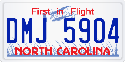 NC license plate DMJ5904