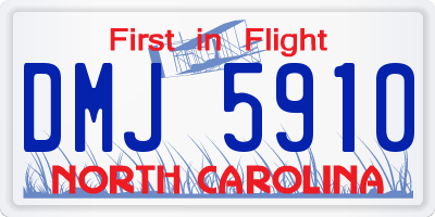 NC license plate DMJ5910