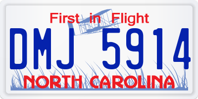 NC license plate DMJ5914