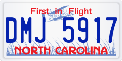 NC license plate DMJ5917