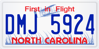 NC license plate DMJ5924