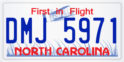 NC license plate DMJ5971