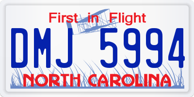 NC license plate DMJ5994