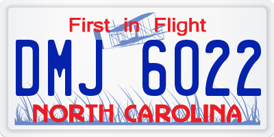 NC license plate DMJ6022