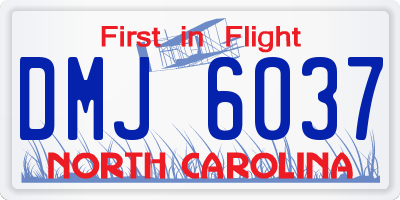 NC license plate DMJ6037