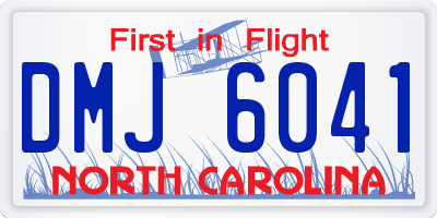 NC license plate DMJ6041