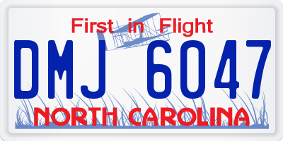 NC license plate DMJ6047