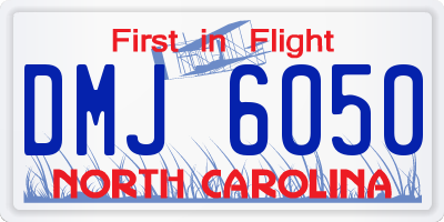 NC license plate DMJ6050